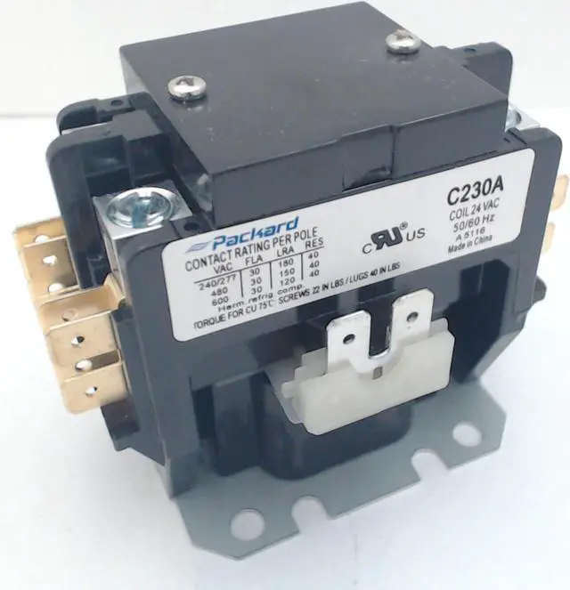 Alt view image 2 of 9 - AIR CONDITIONER C230A 2 POLE 30A 24V CONTACTOR