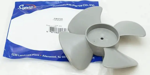 Alt view image 3 of 3 - Supco Plastic Fan 4 Blade, 5 1/2" Diameter, 3/16" Shaft, AP4502802, FB550