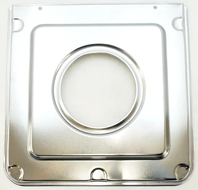 Alt view image 3 of 3 - Stanco 9" x 9.25" Chrome Square Gas Range Drip Pan, 950S