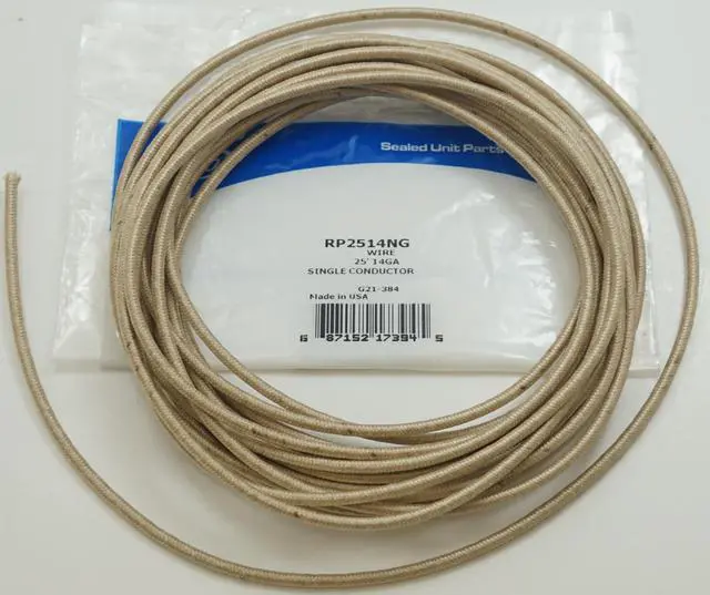 Main image of Supco 25 Foot Single Conductor Wire, 14GA, 450C, Hi-Temp, RP2514NG