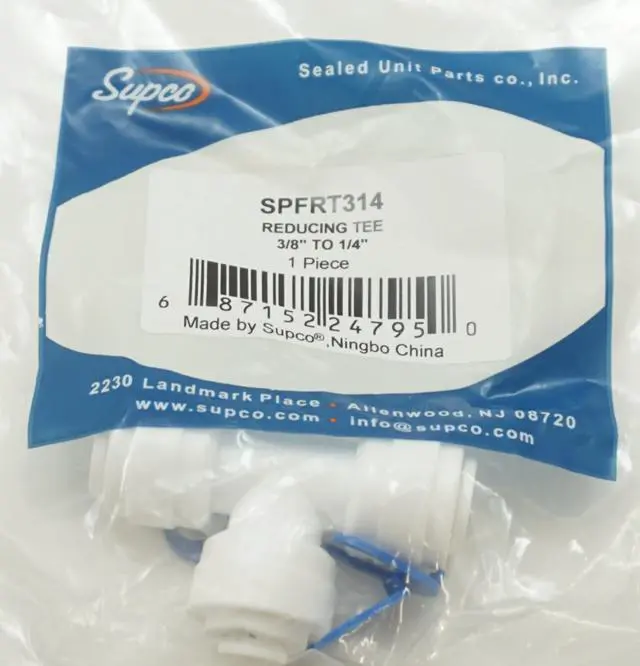 Main image of Supco 3/8" to 1/4" Reducing Tee, Hot or Cold Applications, SPFRT314