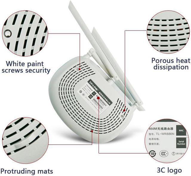 Alt view image 3 of 6 - TP-Link Wireless Router 450Mbps Wifi router TL-WR886N 2.4G Wireless router Wifi repeater TP LINK 802.11b Phone APP Routers
