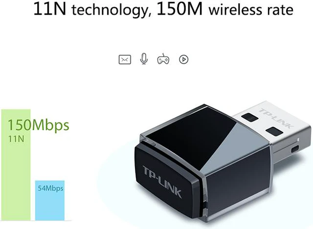 Alt view image 4 of 6 - TP-Link wifi adapter usb wifi TL-WN725N free drive 150mbps 802.11n 2.4 GHz, 5 GHz TP Link wireless wifi antenna USB card lan easy to carry Windows XP / Vista / Win 7/Win8/Win10 Mac Desktop PC