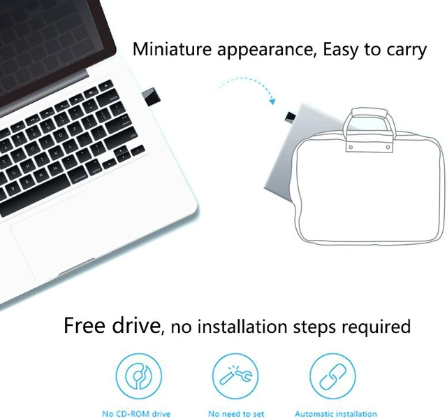 Alt view image 6 of 6 - TP-Link wifi adapter usb wifi TL-WN725N free drive 150mbps 802.11n 2.4 GHz, 5 GHz TP Link wireless wifi antenna USB card lan easy to carry Windows XP / Vista / Win 7/Win8/Win10 Mac Desktop PC