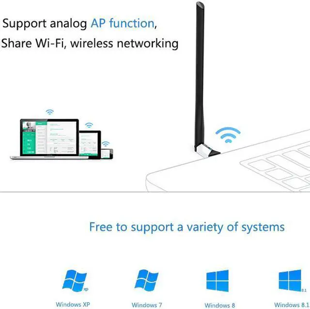 Alt view image 5 of 6 - TP-Link usb wifi adapter TL-WN726N 150mbps wireless wifi antenna Support Analog AP USB Lan card Laptop Desktop Computer 802.11n/b/g Windows XP / Vista / Win 7/Win8/Win10 Mac/Linux