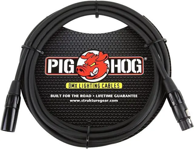 Alt view image 5 of 11 - Pig Hog Lighting Cable DMX 3-pin 10 ft.
