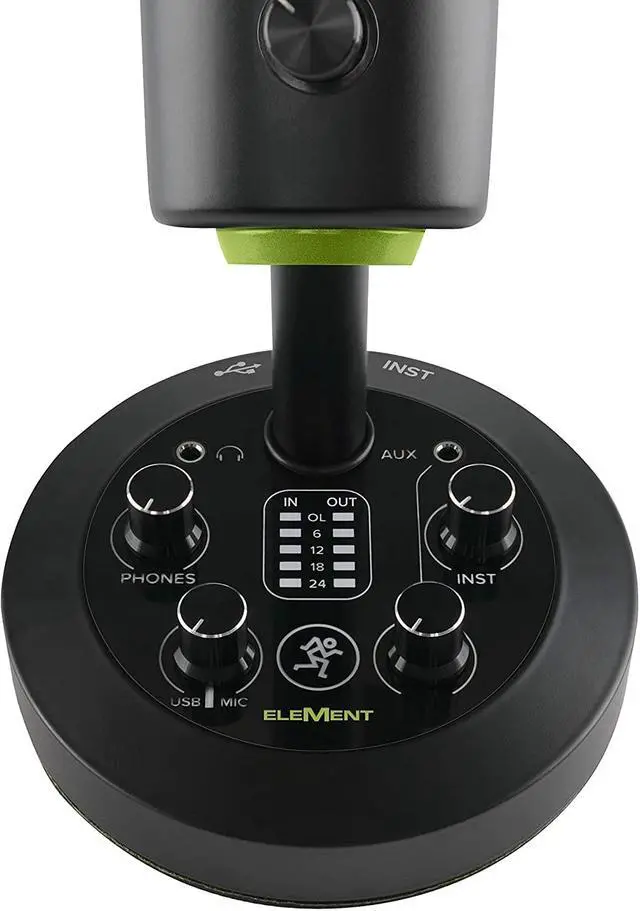 Alt view image 12 of 20 - Mackie EleMent Series Chromium Premium USB Condenser Microphone with Built-in 2-Channel Mixer