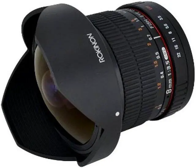 Alt view image 12 of 20 - Rokinon 8mm f/3.5 HD Fisheye Lens with Removable Hood for Canon EF