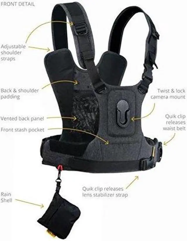 Alt view image 6 of 20 - Cotton Carrier 3G Harness System For Two Cameras 147GREY