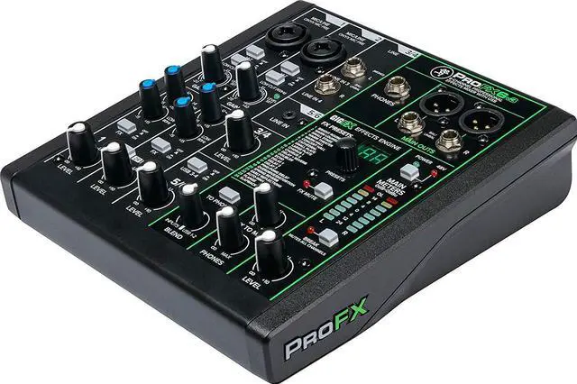 Alt view image 4 of 20 - Mackie ProFX Series, 6 Mixer - Unpowered, 6-Channel w/USB (ProFX6v3)