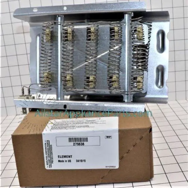 Alt view image 2 of 10 - Whirlpool 279838 Dryer Heating Element