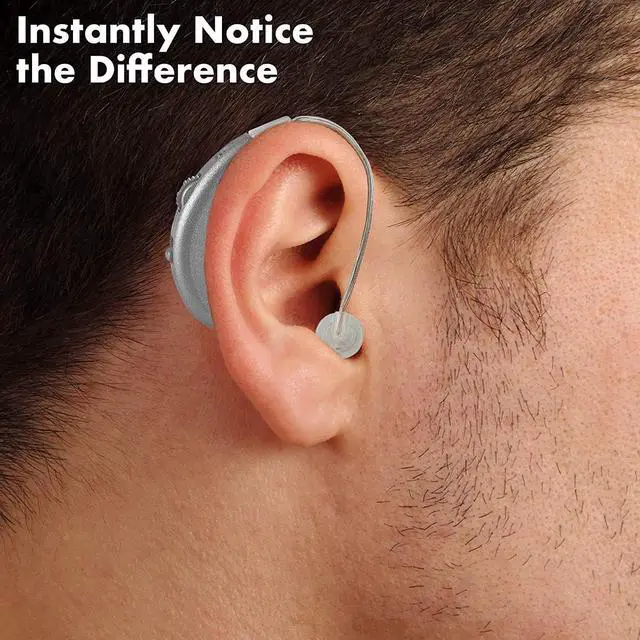 Alt view image 6 of 7 - Digital Hearing Amplifiers - Pair of Rechargeable BTE Personal Sound Amplifier with USB Dock - Premium Behind The Ear Sound Amplification - by MEDca