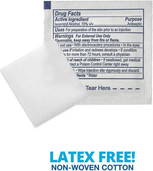 Alt view image 6 of 6 - Alcohol Prep Pads - Box of 400, Saturated 70% Isopropyl Alcohol Wipes, Sterile Antiseptic Wipes Individually Wrapped Moistened Sanitizer Cleaning Swab Pad, 2-Ply Cotton