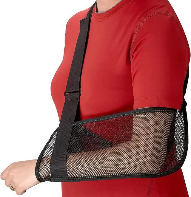 Main image of Mesh Arm Shoulder Sling - Shoulder Immobilizer for Shower - Adjustable Arm Brace Support for Rotator Cuff, Elbow and Other Injury Right/Left & Splint Elevation Support for Men and Women
