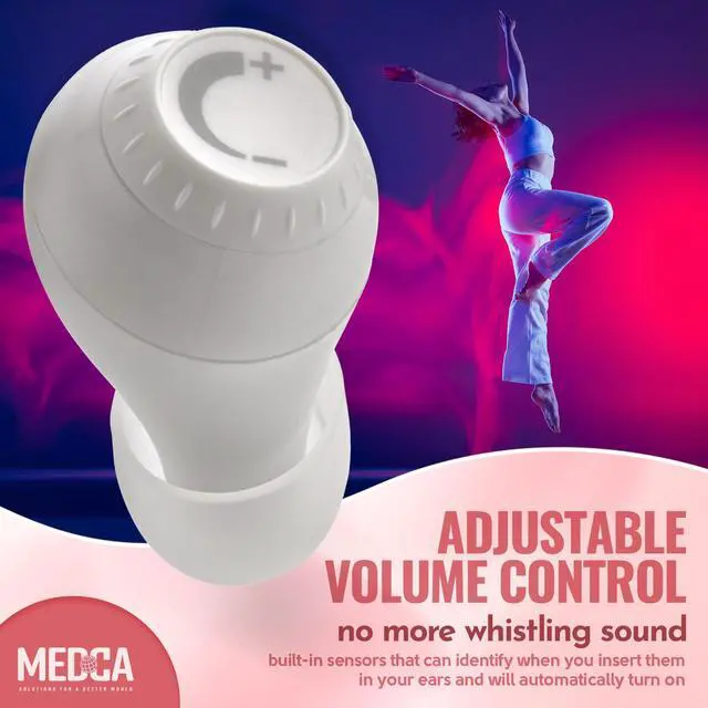 Alt view image 3 of 7 - Mini Digital Hearing Amplifiers - ITE Rechargeable Personal Sound Amplifier - Lightweight Hearing Aids Device with Noise Cancelling, In-Ear Detection & Volume Control Dial for Adults Seniors, White