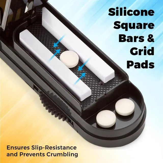 Alt view image 4 of 7 - Pill Cutter for Small Pills - Multiple Splitter Pill Cutters for Small to Large Pills, Multi Tablet Split Cutter with Accurate Pill Alignment Cutter, Safety-Blade Guard, Food Grade Stainless Steel
