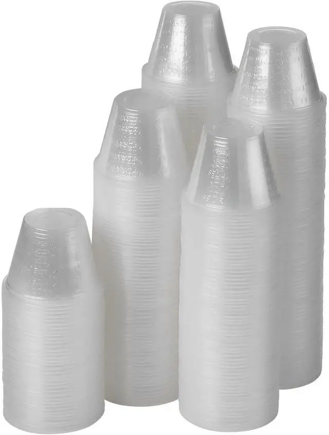 Main image of Clear Medicine Cups (1oz) - Pack of 100 - Plastic Disposable Graduated Medicine Cups with Measurements for Medication Arts & Crafts Mouthwash and More