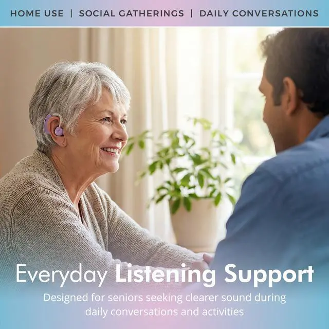 Alt view image 3 of 7 - Premium Listening Set of 2 Small BTE Amplifiers Personal Audio Headphones Pair Device Daily Living Sports and Outdoors