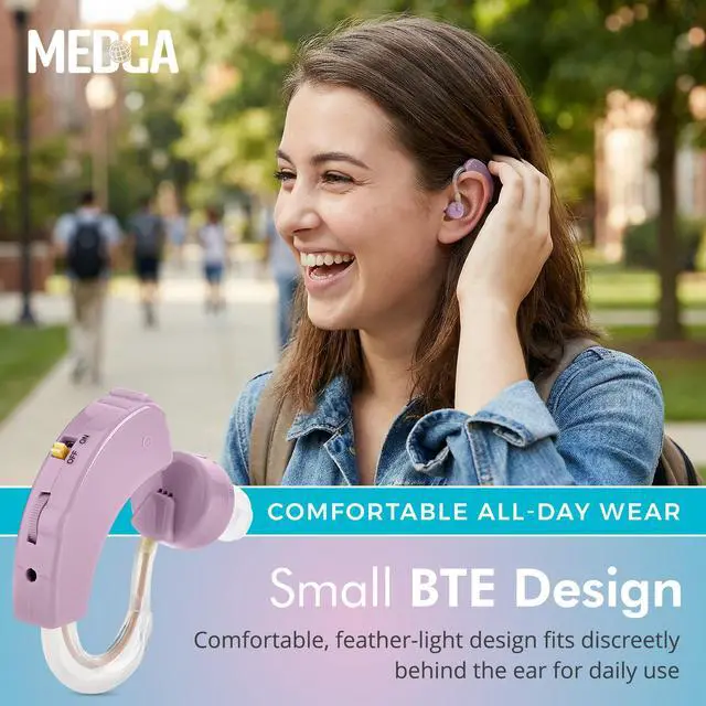 Alt view image 4 of 7 - Premium Listening Set of 2 Small BTE Amplifiers Personal Audio Headphones Pair Device Daily Living Sports and Outdoors