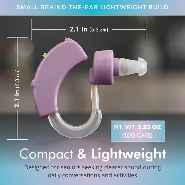 Alt view image 6 of 7 - Premium Listening Set of 2 Small BTE Amplifiers Personal Audio Headphones Pair Device Daily Living Sports and Outdoors