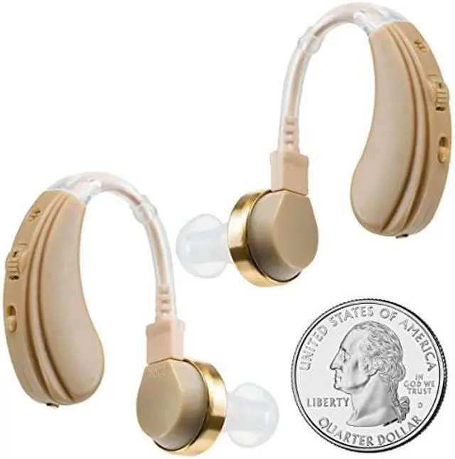 Alt view image 2 of 7 - NewEar - Great Value Digital Hearing Amplifier - Behind the Ear - Rechargeable, comes with Dual Chargers - Double Value Pair Pack Left and Right ear Specific