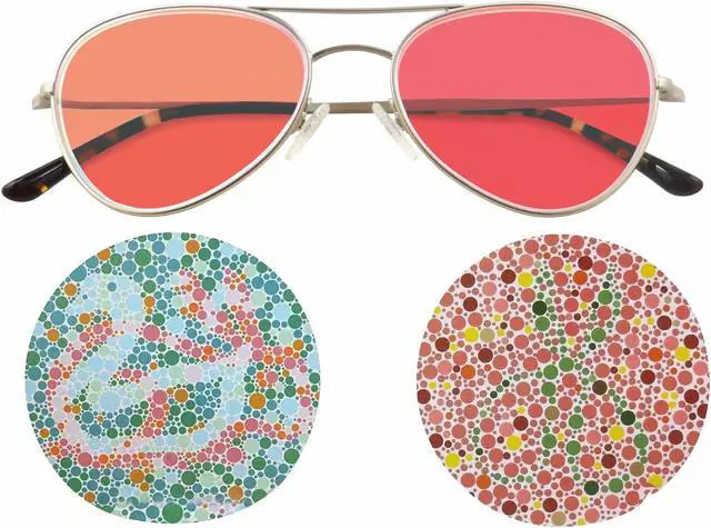 Alt view image 4 of 5 - SHINU Red-Green Color Blind Glasses for Men and Women with Red-Green Blindness Color Vision Disorder-CB72002(gold)