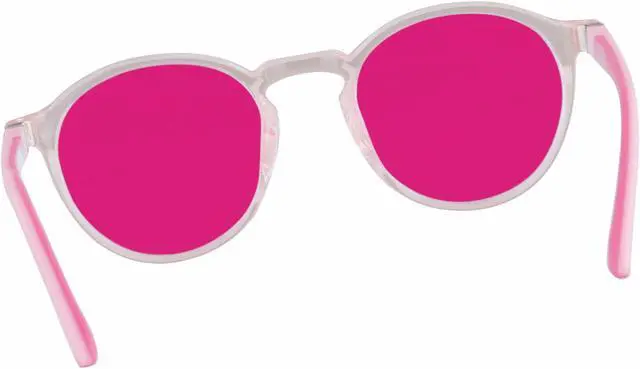 Alt view image 4 of 5 - SHINU Color Blind Glasses for Red Green Color Blindness Glasses for Children Kids-CB18153(C12,gloss pink)