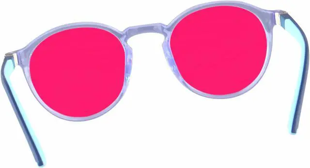 Alt view image 4 of 5 - SHINU Color Blind Glasses for Red Green Color Blindness Glasses for Children Kids-CB18153(C10,gloss blue)