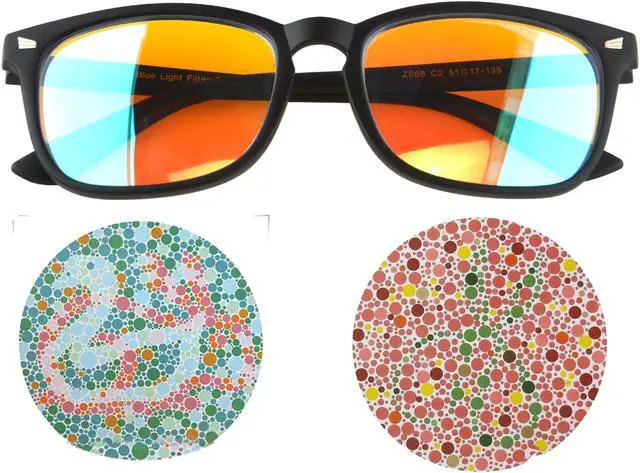 Alt view image 3 of 6 - SHINU Color Blind Glasses for Men with Red-Green Blindness,Color Vision Disorder ,Color Weakness-8068