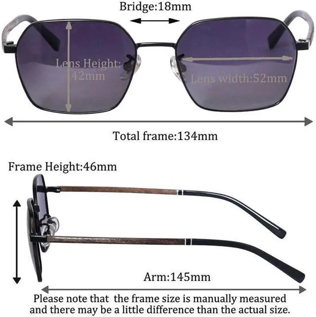 Alt view image 2 of 7 - Designer sunglasses men titanium glasses wood eyeglasses men polarized lenses vintage trending sunglasses 2022 rectangle glasses