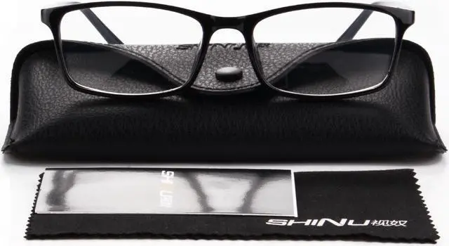 Alt view image 6 of 7 - SHINU Monitor Users Anti Blue Light Reading Glasses Computer Glasses Anti fatigue Computer Farsighted Glasses-SH074(MATTE BLACK)