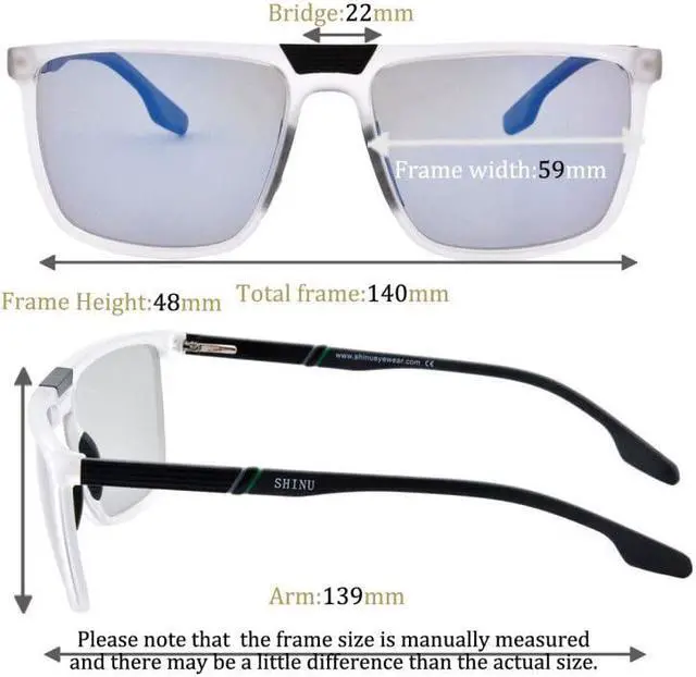 Alt view image 3 of 6 - SHINU Men Oversize Polarized Sunglasses UV400 Protection Sun Outdoor Eyeglasses - SH2003