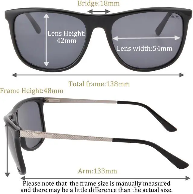 Alt view image 4 of 4 - SHINU Men Sunglasses Tr90 UV400 Protection Eyeglasse - SH5001