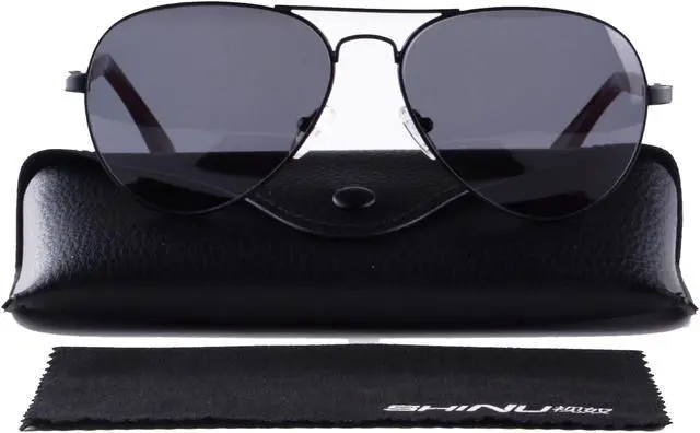 Alt view image 5 of 7 - SHINU Men Aviator Sunglasses Polarized UV400 Sun Protection Eyeglasse - 1570