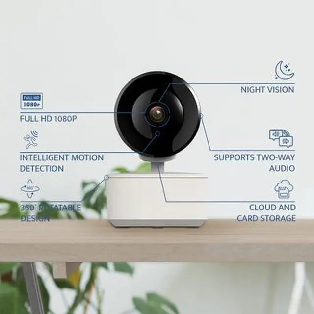 Alt view image 2 of 5 - Sonicgrace Smart WiFi 1080p Indoor PTZ IP Camera