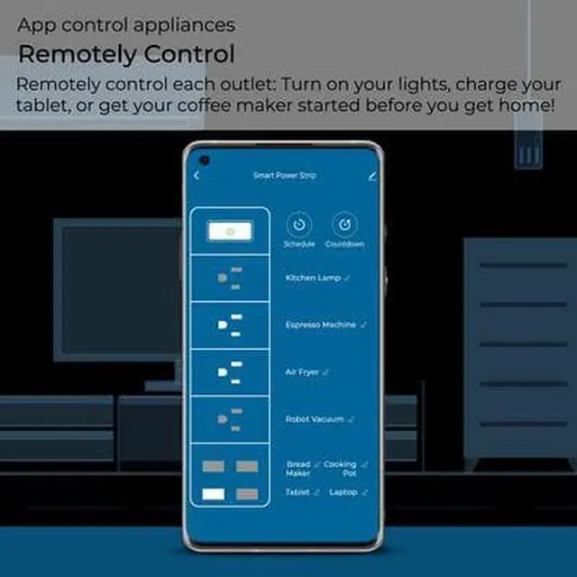 Alt view image 3 of 7 - Sonicgrace WiFi Smart Power Surge Protector with 4 Outlets and 4 USB Charging Ports - C380