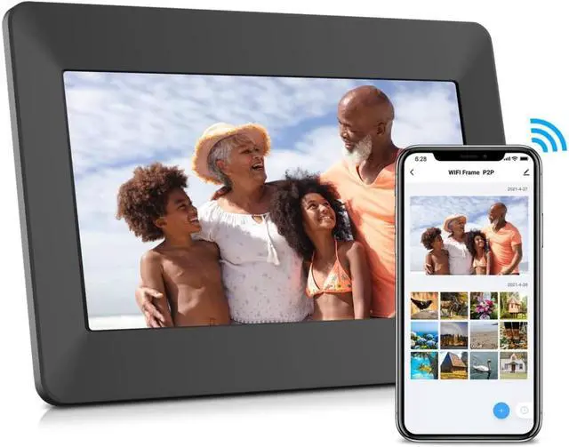 Alt view image 10 of 16 - Eco4Life 10.1" WiFi Digital Picture Frame with Photo/Video Sharing