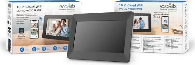 Alt view image 16 of 16 - Eco4Life 10.1" WiFi Digital Picture Frame with Photo/Video Sharing