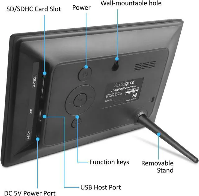 Alt view image 4 of 4 - eco4life 7 Digital Photo Frame with Remote Control (NOT WiFi) - PF705