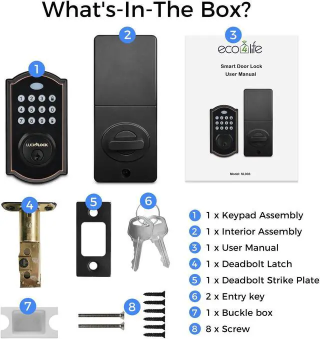 Alt view image 7 of 7 - Luck&Lock Smart WiFi Door Lock