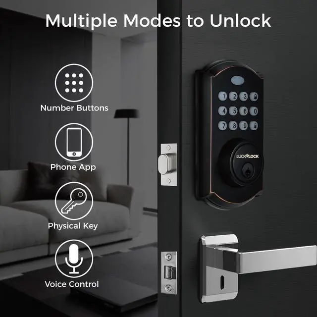 Alt view image 2 of 7 - Luck&Lock Smart WiFi Door Lock