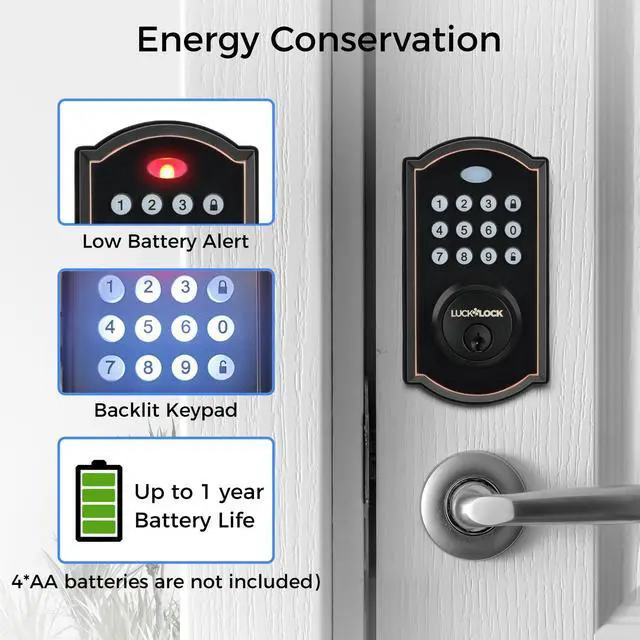 Alt view image 6 of 7 - Luck&Lock Smart WiFi Door Lock