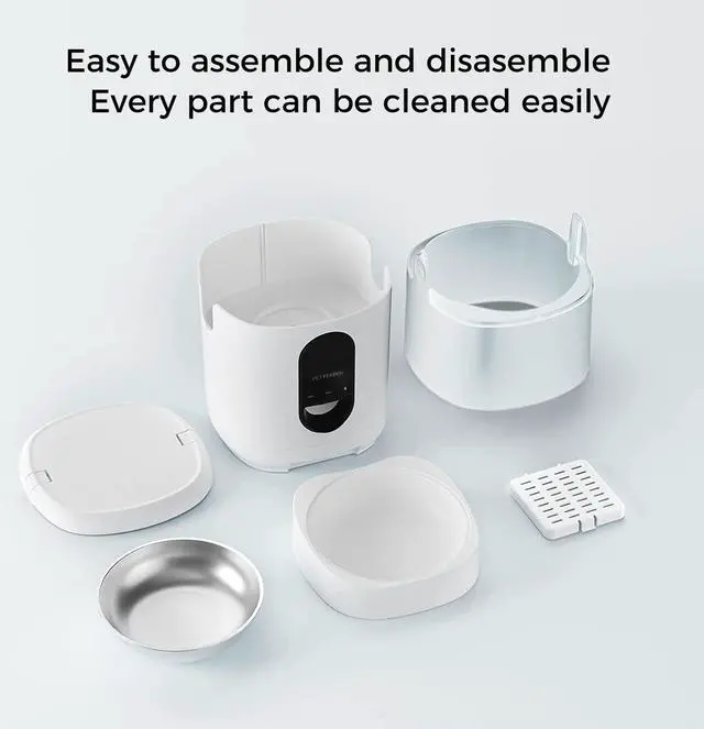 Alt view image 7 of 7 - eco4life WiFi Smart Pet Feeder (6L) with Stainless Steel Food Bowl