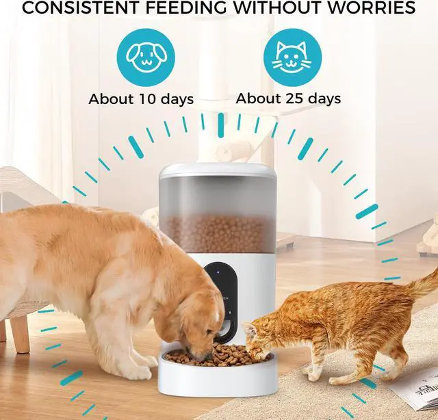 Alt view image 4 of 7 - eco4life WiFi Smart Pet Feeder (6L) with Stainless Steel Food Bowl