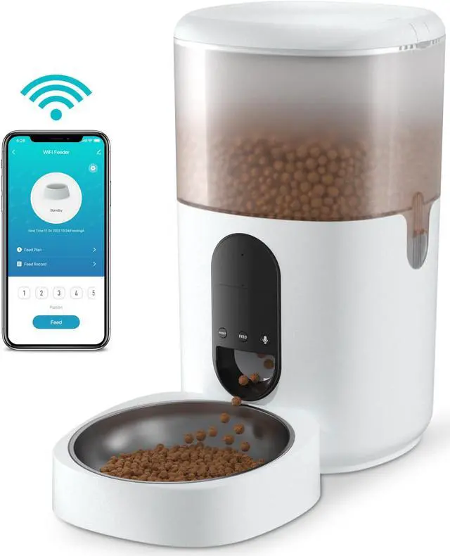 Main image of eco4life WiFi Smart Pet Feeder (6L) with Stainless Steel Food Bowl