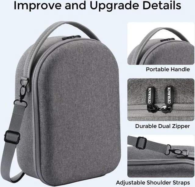 Alt view image 3 of 7 - Sonicgrace for Oculus Quest 2 Carry Case Hard Shell Travel Case