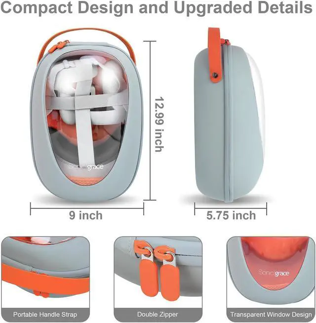 Alt view image 4 of 7 - Sonicgrace for Quest 2 Case - Carrying Case Compatible with Quest 2 Clear