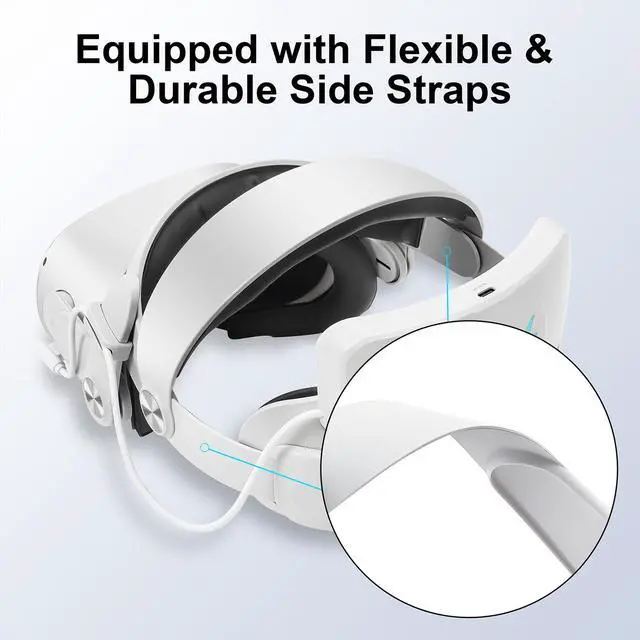 Alt view image 6 of 7 - Sonicgrace Battery Pack Head Strap Compatible with Quest 2 - SG-MQHS-29