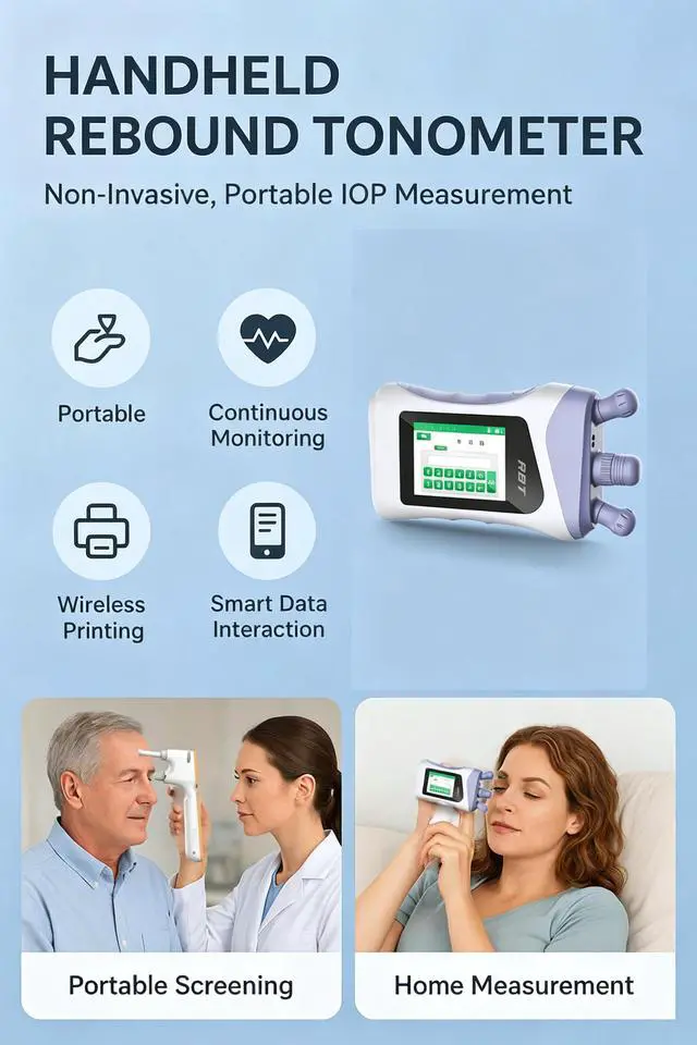 Alt view image 5 of 5 - Kernel New Portable Screening Double-Support Design Rebound Tonometer Intraocular Pressure Measurement Rebound Tonometer CN-1612