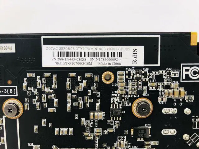 Alt view image 3 of 5 - (use)d  Zotac GeForce GTX 1070 8GB Mini